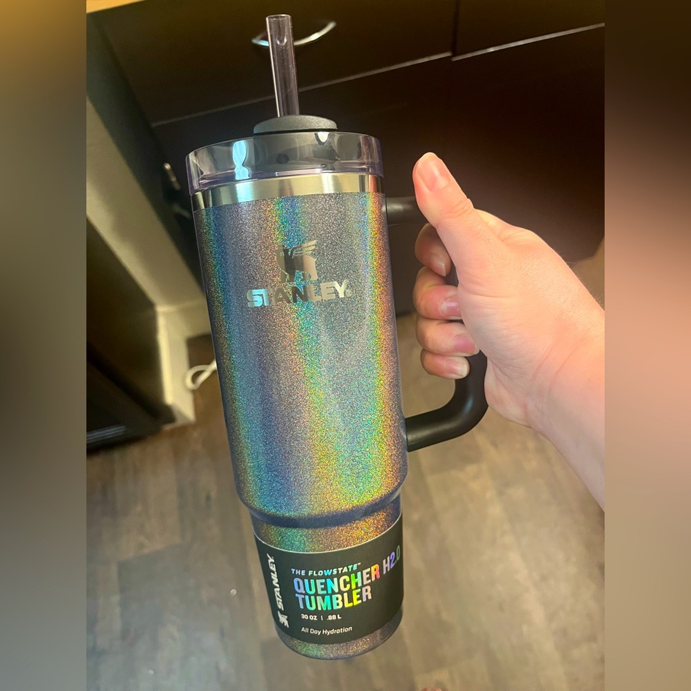 New in box, STANLEY THE MIDNIGHT GLITZ QUENCHER H2.O FLOWSTATE™ TUMBLER | 30 OZ